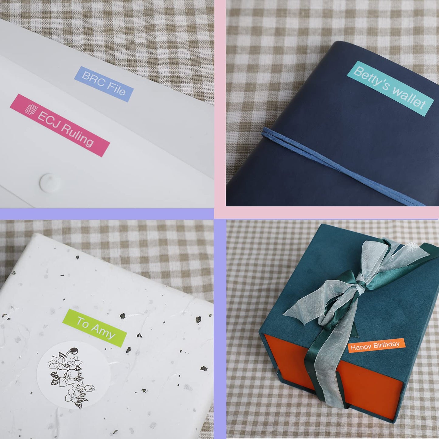 MarkField 6x Compatible Ruban Remplacement pour Brother P-Touch TZ TZe 12mm x 8m 0,47 laminés étiquette pour PT-H105 H101C H110 H200 H100LB/R 1000 1010 1080 D200 D400 E100 P300BT Cube