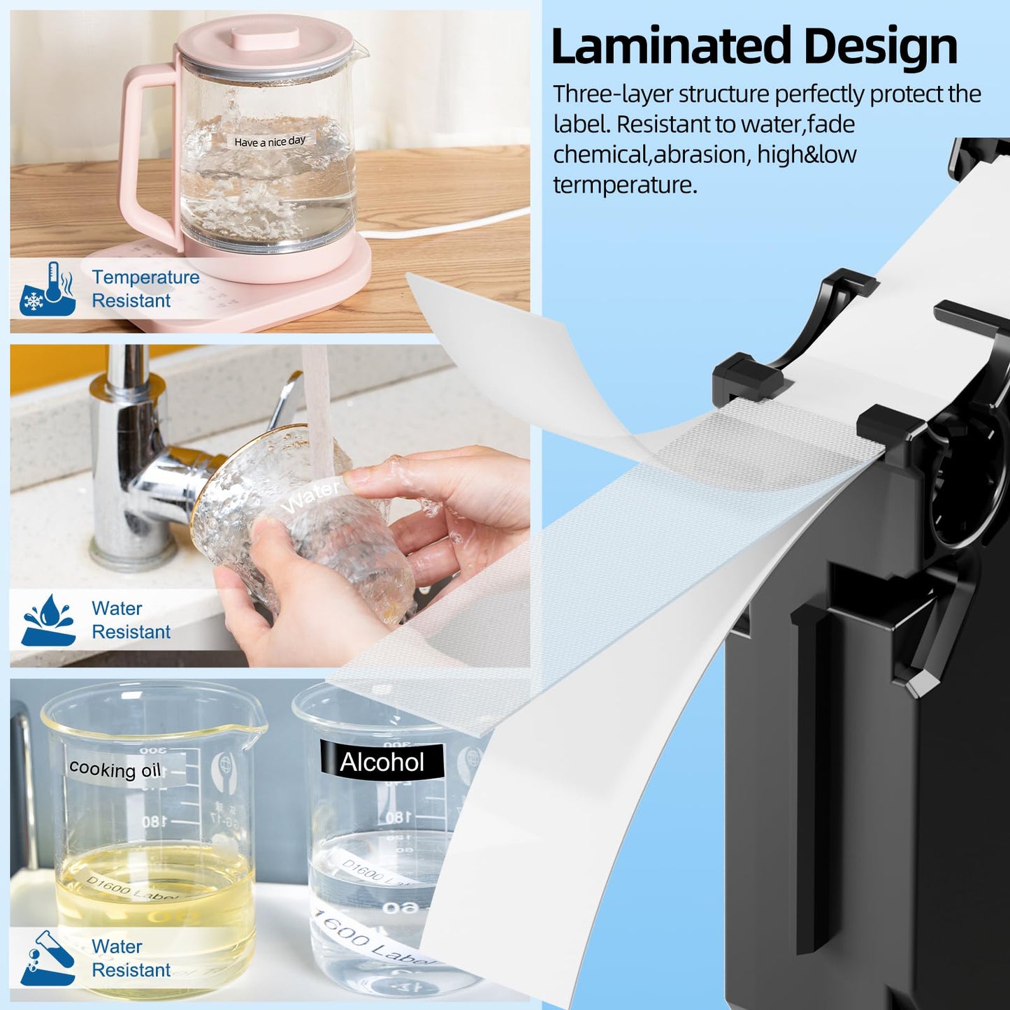 MarkField Kompatibel Schriftband Ersatz für Brother P-Touch BänderTZ TZe-141 145 241 345 18mm 0,7 Laminated Bunt Etikettenband für PT-550 900 D400 D450 D600 P700 P710B P910BT 2430PC,4 Pack