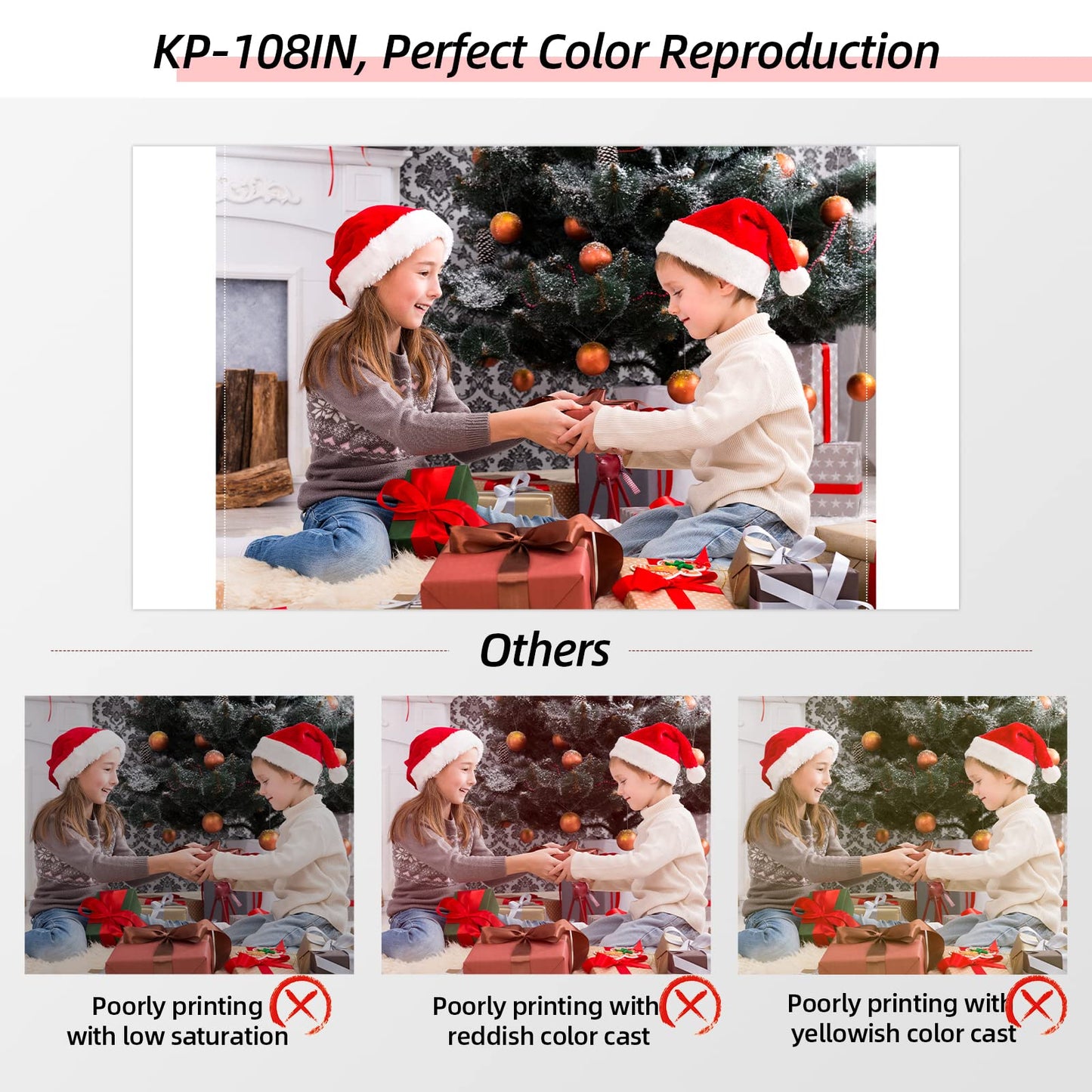 2 Pack KP-108IN Compatible with Canon Selphy CP1500 Photo Paper and Cartridge for Selphy CP1300 CP1200 CP1000 CP910 CP900 CP Photo Printer, 216 Paper (100 x 148mm) + 6 Cartridges